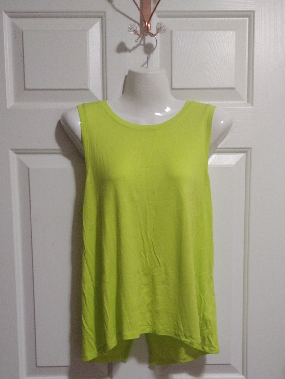 Halogen Neon Lime Sleeveless Tank Medium